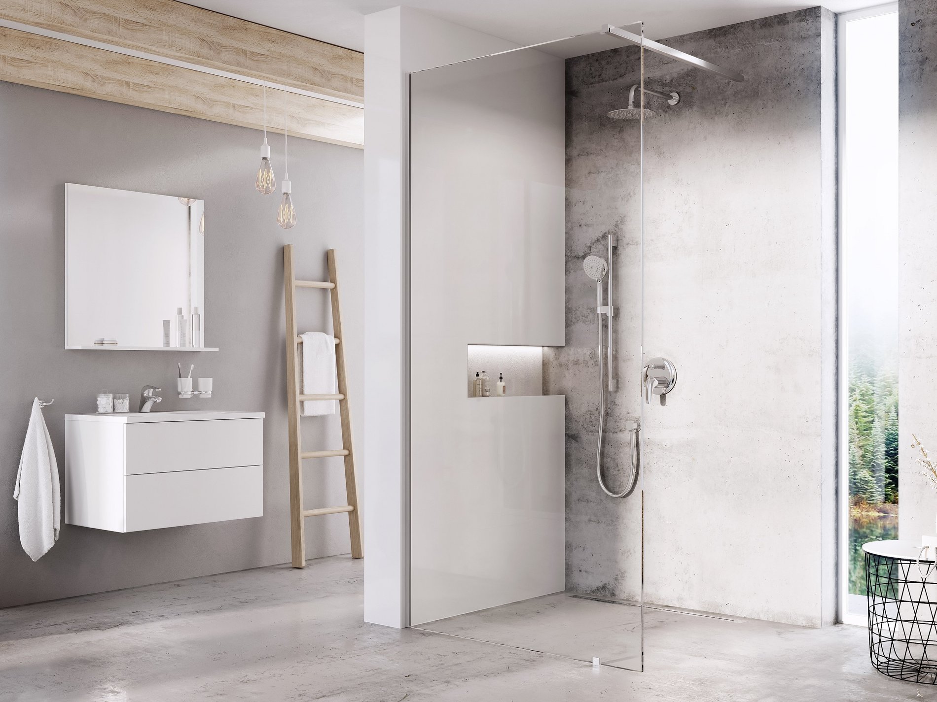 Walk-In Wall zuhanykabin